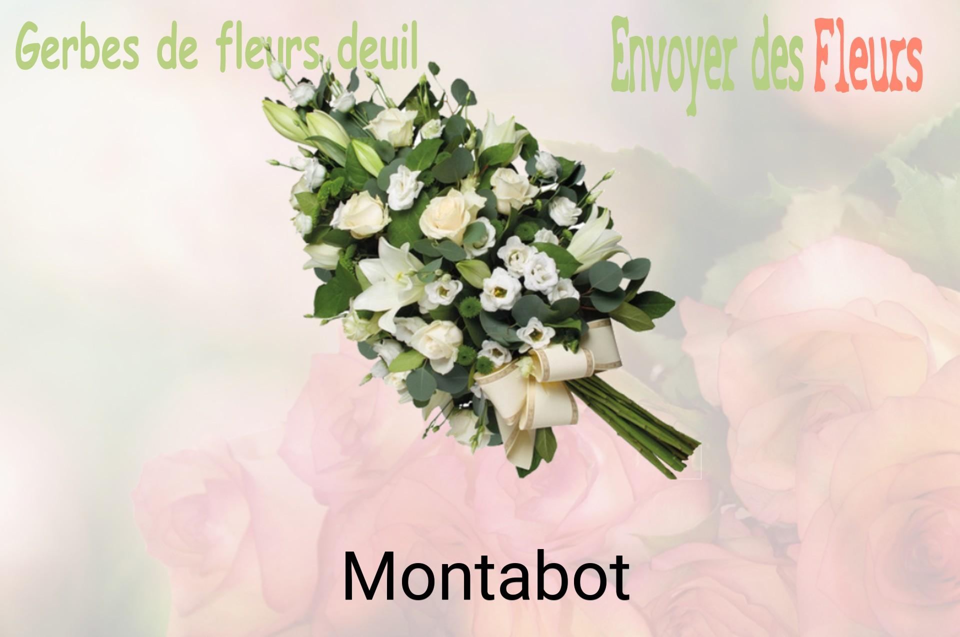 Gerbe de fleurs de deuil livrée à Montabot